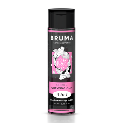 BRUMA - HUILE DE MASSAGE PREMIUM EFFET CHALEUR SAVEUR GOMME 3 EN 1 - 100 ML - 7eme ciel