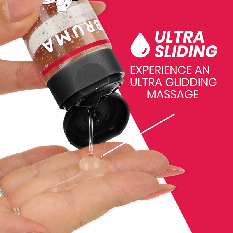 BRUMA - HUILE DE MASSAGE PREMIUM EFFET CHALEUR SAVEUR FRAISE 3 EN 1 - 100 ML - 7eme ciel