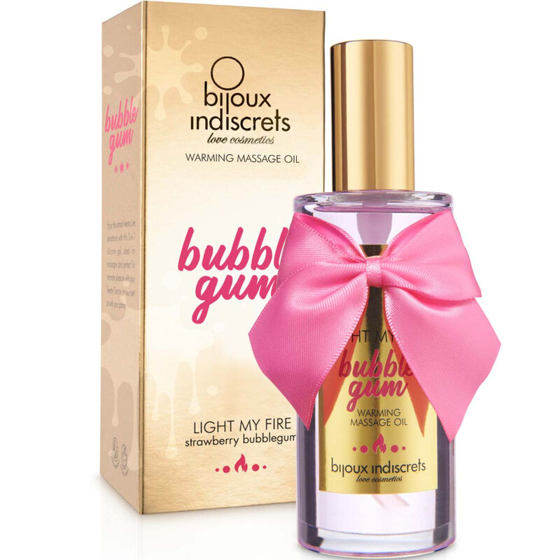 BIJOUX - INDISCRETS HUILE DE MASSAGE LIGHT MY FIRE EFFET CHALEUR SAVEUR GOMME - 7eme ciel