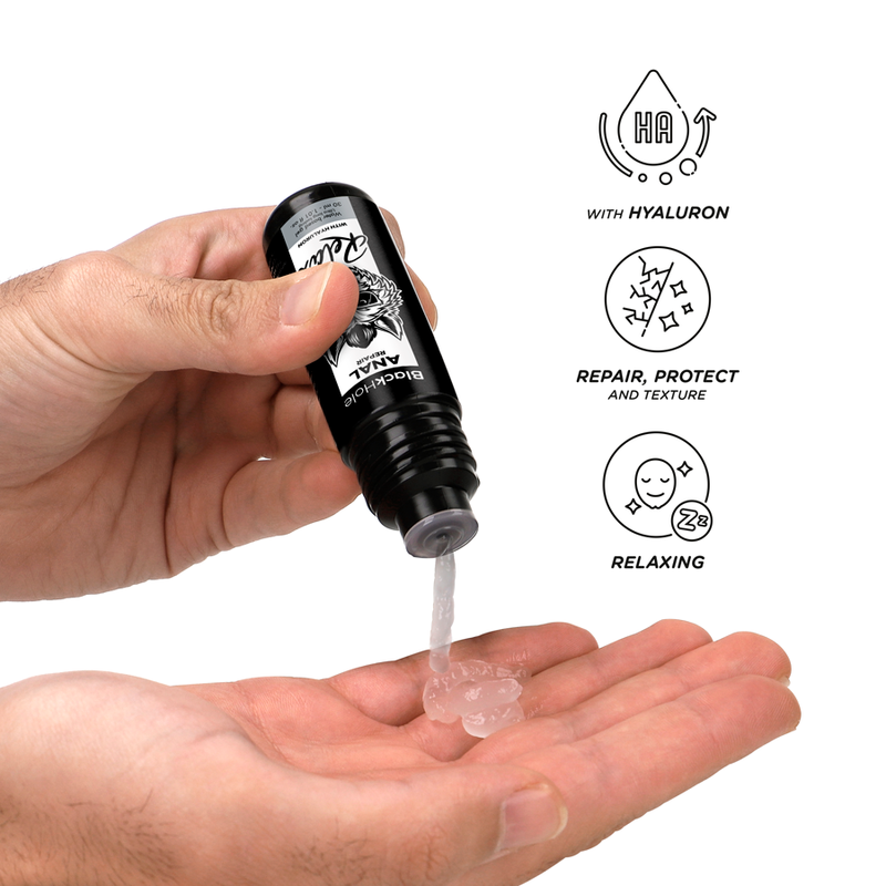 BLACK HOLE - RÉPARATION ANALE RELAX À BASE D'EAU AVEC HYALURON 30 ML - 7eme ciel