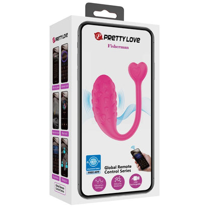 PRETTY LOVE - OEUF VIBRANT ROSE FISHER CONTRÔLÉ PAR APPLICATION - 7eme ciel