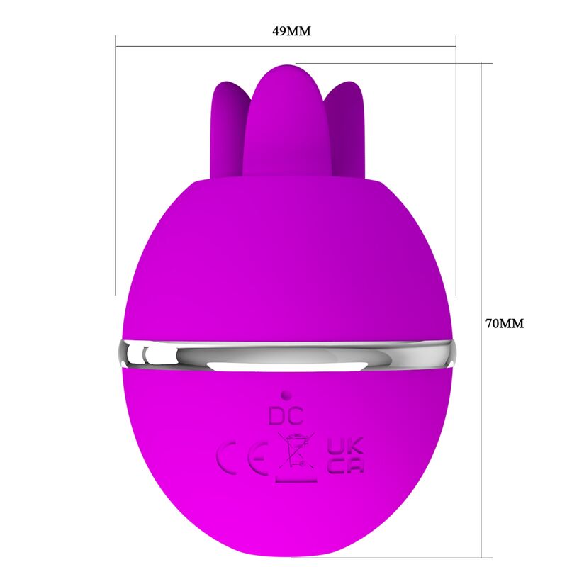 PRETTY LOVE - VIBRATEUR ROND EN SILICONE GEMINI BALL VIOLET - 7eme ciel