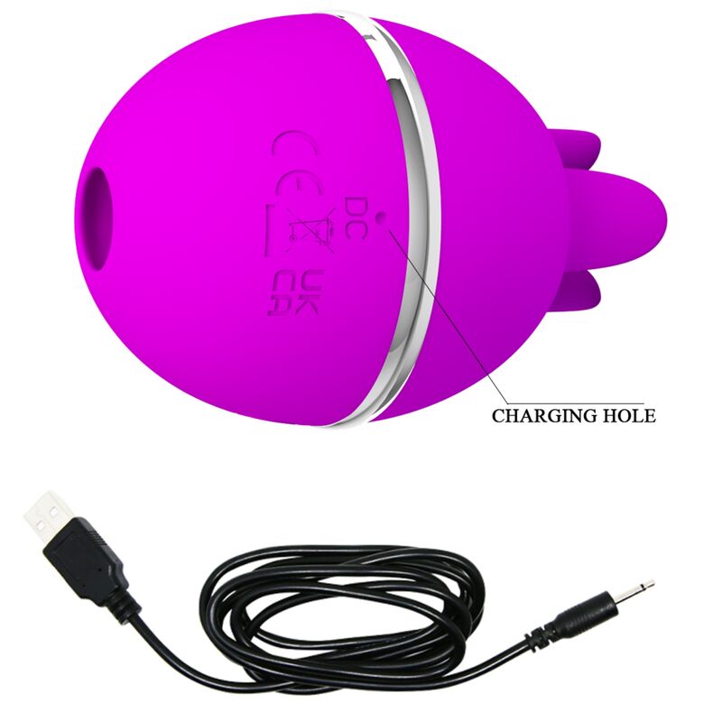 PRETTY LOVE - VIBRATEUR ROND EN SILICONE GEMINI BALL VIOLET - 7eme ciel