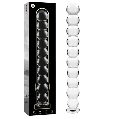 NEBULA SERIES BY IBIZA - MODÈLE 22 GODE EN VERRE BOROSILICATE CLAIR 21.5 CM -O- 2.5 CM
