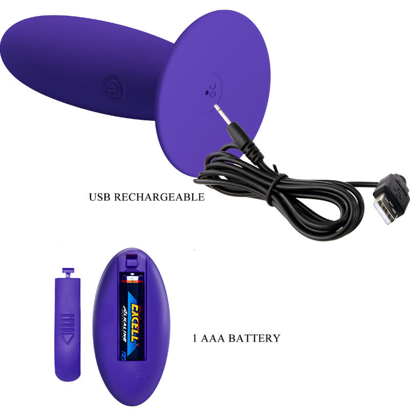 PRETTY LOVE - VIBRATEUR ANAL YOUTH PLUG TÉLÉCOMMANDE VIOLET - 7eme ciel