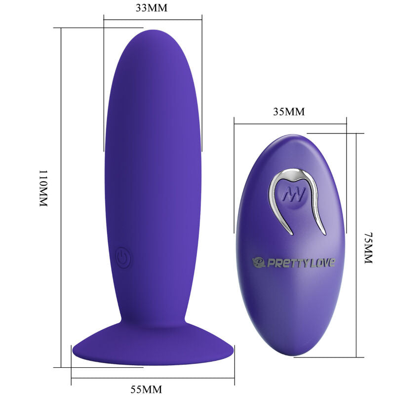 PRETTY LOVE - VIBRATEUR ANAL YOUTH PLUG TÉLÉCOMMANDE VIOLET - 7eme ciel