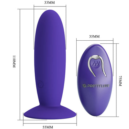 PRETTY LOVE - VIBRATEUR ANAL YOUTH PLUG TÉLÉCOMMANDE VIOLET - 7eme ciel