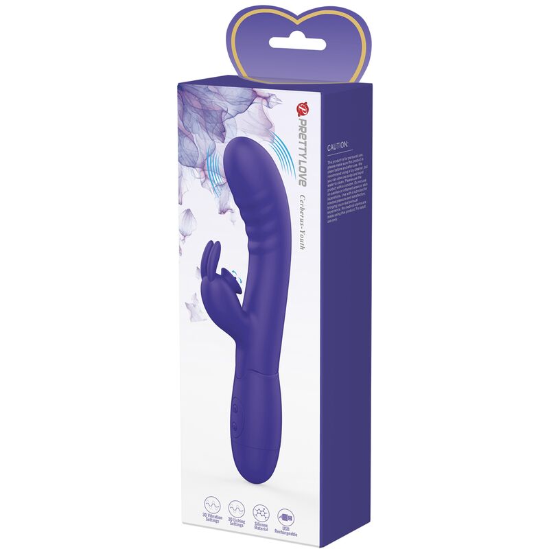 PRETTY LOVE - VIBRATEUR CERBERUS YOUTH LAPIN VIOLET - 7eme ciel