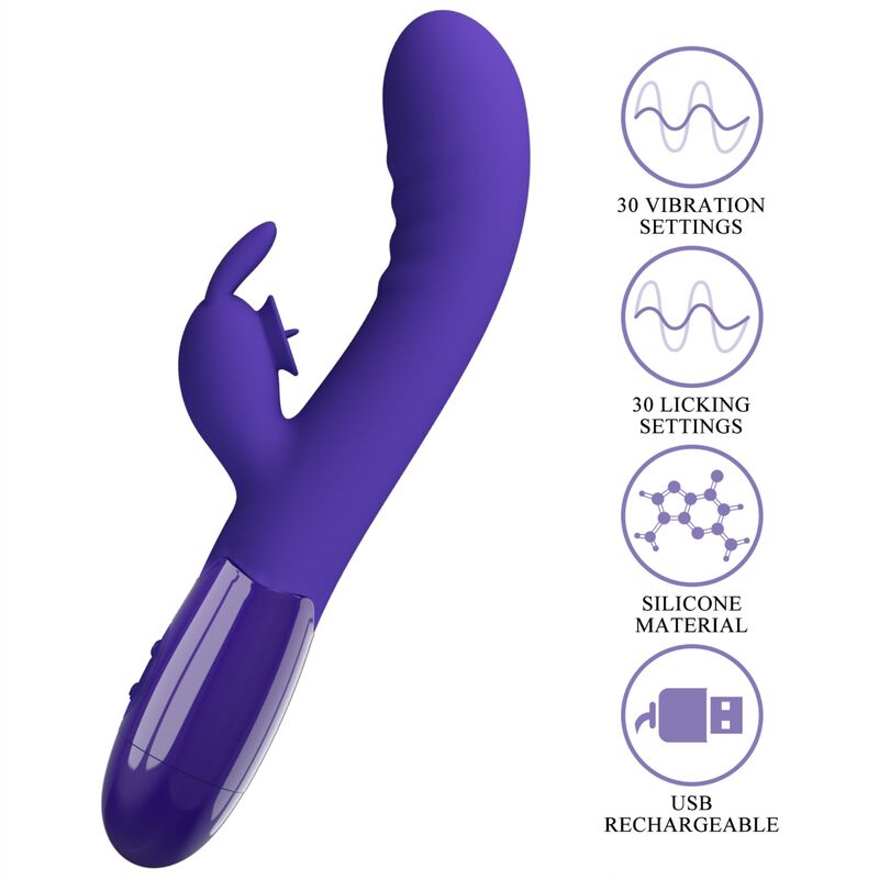 PRETTY LOVE - VIBRATEUR CERBERUS YOUTH LAPIN VIOLET - 7eme ciel