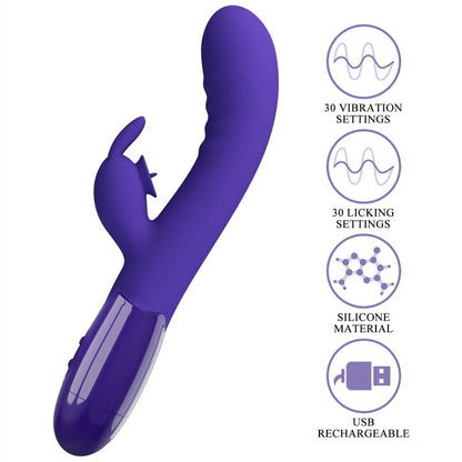 PRETTY LOVE - VIBRATEUR CERBERUS YOUTH LAPIN VIOLET - 7eme ciel