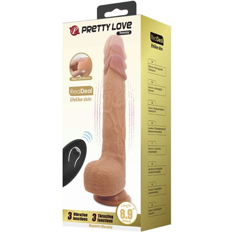 PRETTY LOVE - VIBRATEUR GODE RÉALISTE TOMMY 22.5 CM - 7eme ciel