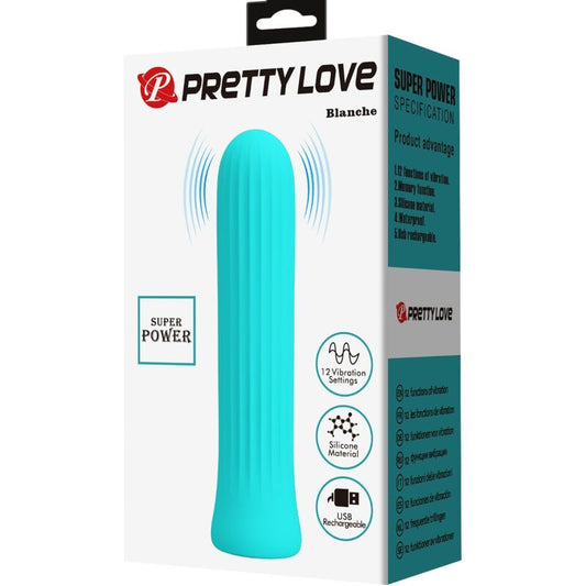 PRETTY LOVE - BLANCHE VIBRATEUR STIMULATEUR BLEU - 7eme ciel