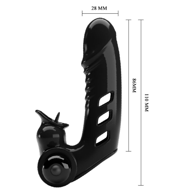 PRETTY LOVE - COUVERCLE DE DOIGT VIBRATEUR CORBIN NOIR - 7eme ciel