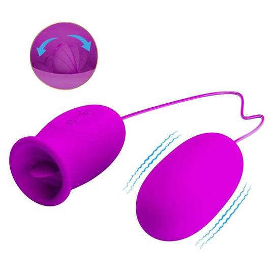 PRETTY LOVE - VIBRATEUR RECHARGEABLE DAISY DUAL EGG VIOLET - 7eme ciel