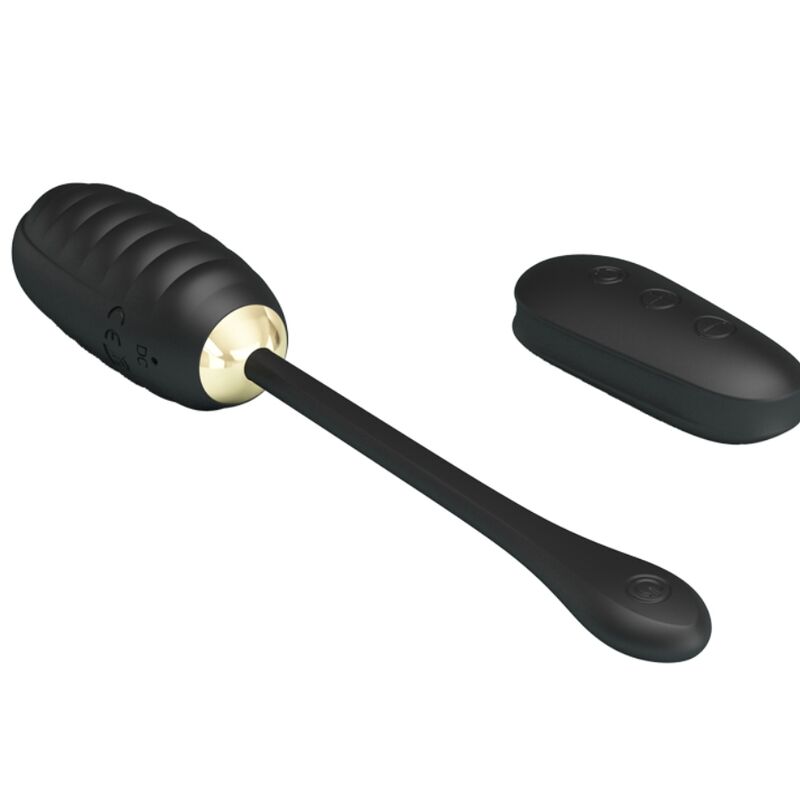 PRETTY LOVE - DOREEN OEUF VIBRANT RECHARGEABLE DE LUXE NOIR TÉLÉCOMMANDE - 7eme ciel