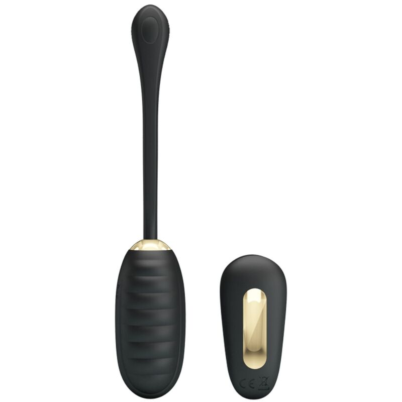PRETTY LOVE - DOREEN OEUF VIBRANT RECHARGEABLE DE LUXE NOIR TÉLÉCOMMANDE - 7eme ciel