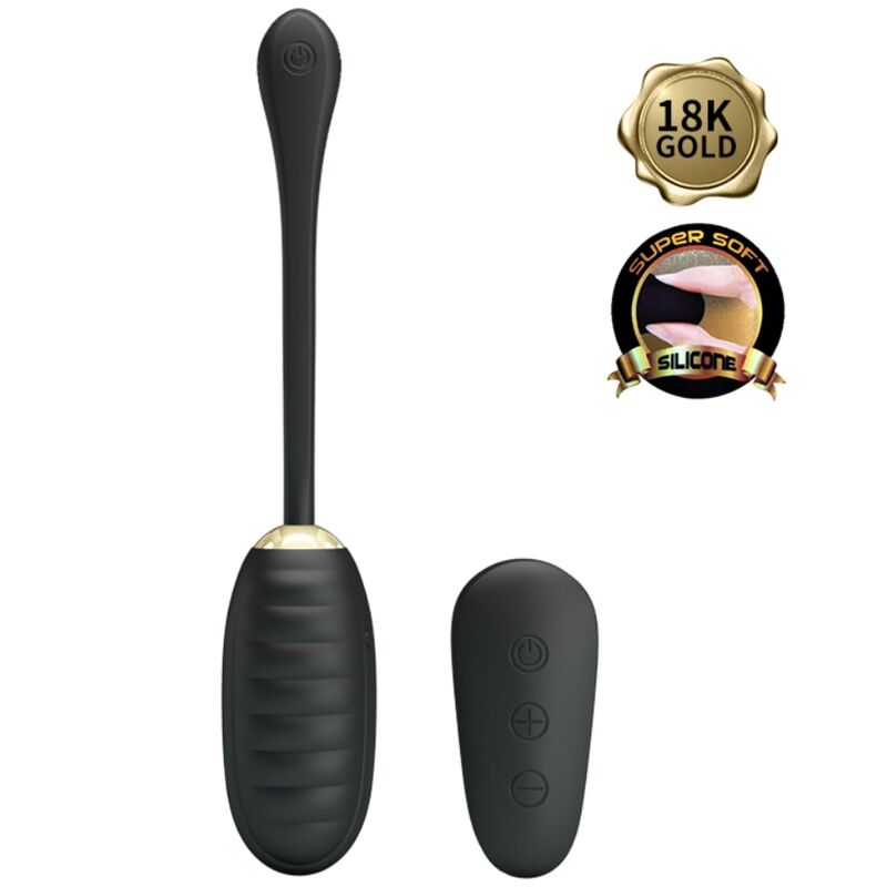 PRETTY LOVE - DOREEN OEUF VIBRANT RECHARGEABLE DE LUXE NOIR TÉLÉCOMMANDE - 7eme ciel
