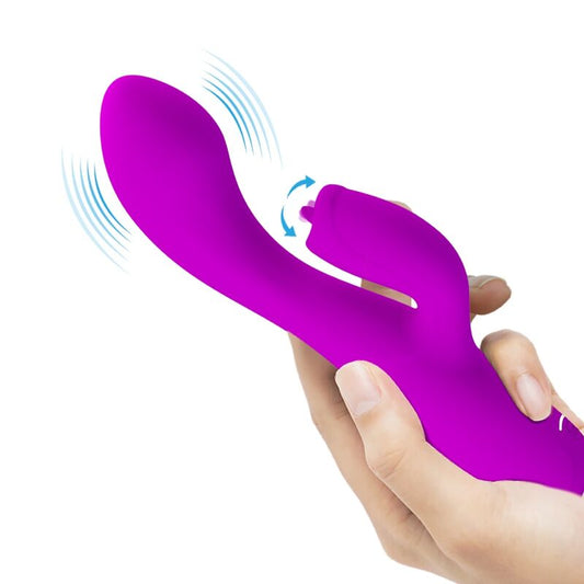 PRETTY LOVE - VIBRATEUR LAPIN RECHARGEABLE GLORIA IMPERMÉABLE VIOLET - 7eme ciel