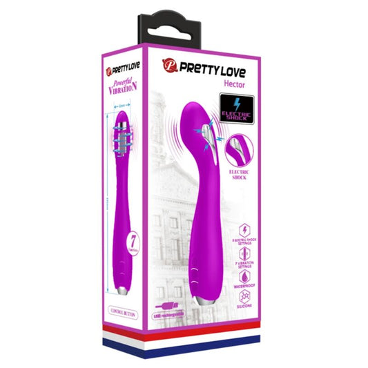 PRETTY LOVE - VIBRATEUR ÉLECTROCHOC RECHARGEABLE HECTOR-IMPERMÉABLE VIOLET - 7eme ciel