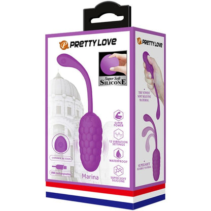PRETTY LOVE - OEUF VIBRANT  TEXTURE MARINE RECHARGEABLE VIOLET - 7eme ciel