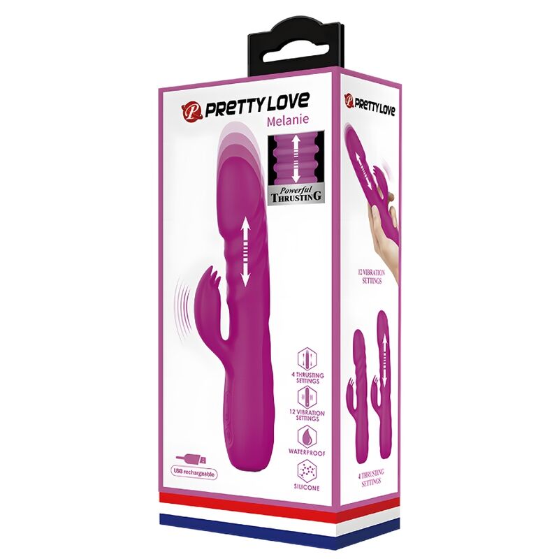 PRETTY LOVE - VIBRATEUR LAPIN RECHARGEABLE MELANIE VIOLET - 7eme ciel