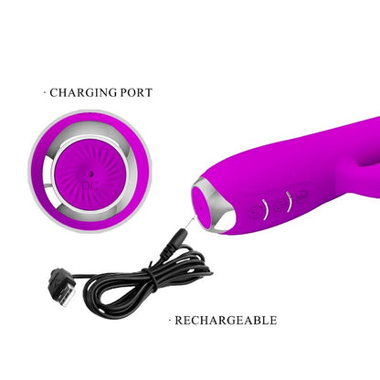 PRETTY LOVE - VIBRATEUR RECHARGEABLE REGINA - GEL À ASPIRATION VIOLET