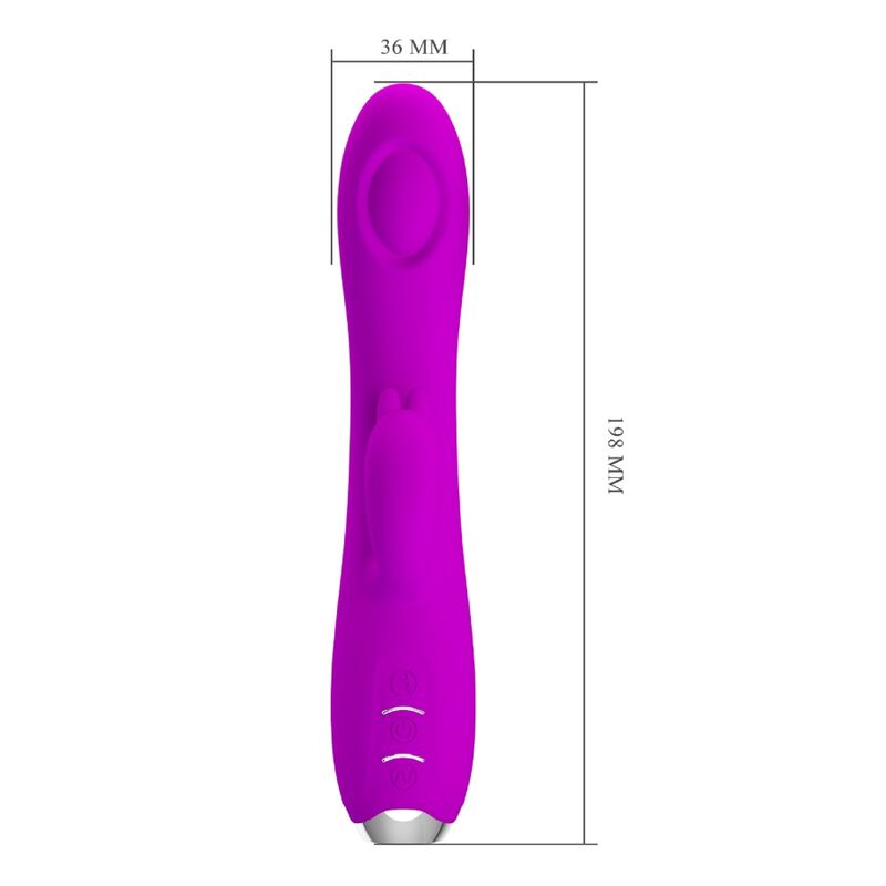 PRETTY LOVE - VIBRATEUR RECHARGEABLE REGINA - GEL À ASPIRATION VIOLET