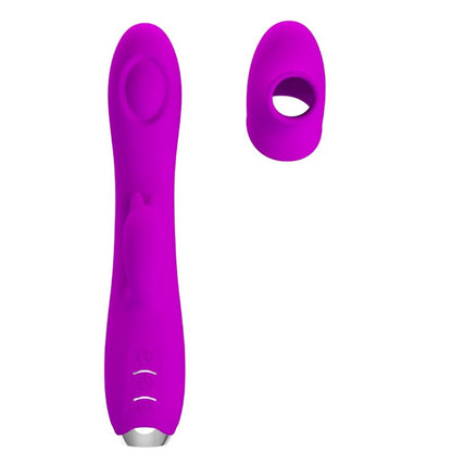 PRETTY LOVE - VIBRATEUR RECHARGEABLE REGINA - GEL À ASPIRATION VIOLET - 7eme ciel