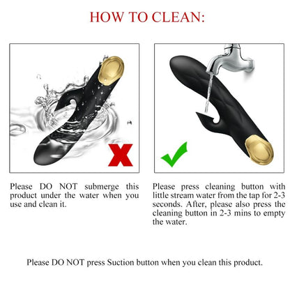 PRETTY LOVE - VIBRATEUR DE LUXE RECHARGEABLE NOIR PLAQUÉ OR