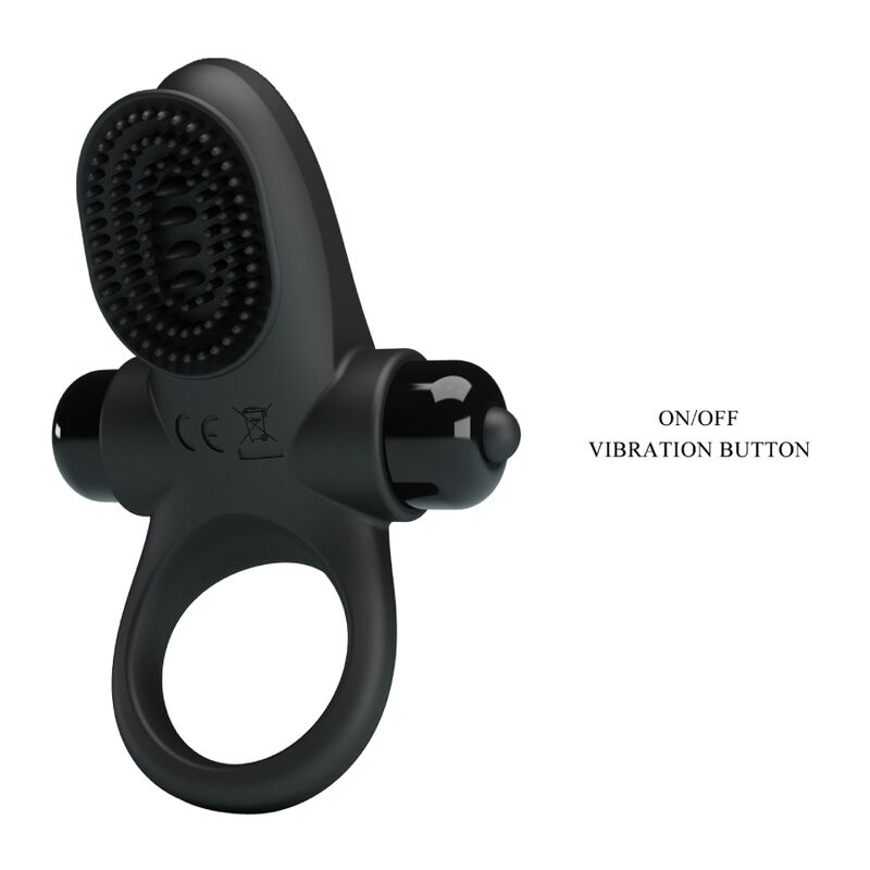 PRETTY LOVE - VIBRATOR RING II POUR LE PÉNIS NOIR - 7eme ciel