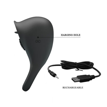 PRETTY LOVE - ANNEAU PÉNIS VIBRANT AVEC LANGUE NOIRE - 7eme ciel