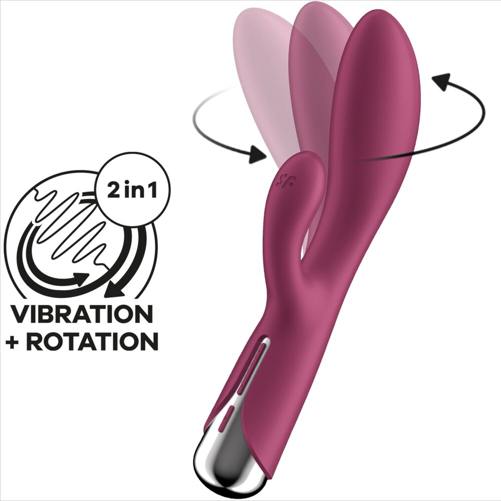 SATISFYER - SPINNING RABBIT 1 CLITORIS ET STIMULATION DU POINT G ROUGE - 7eme ciel