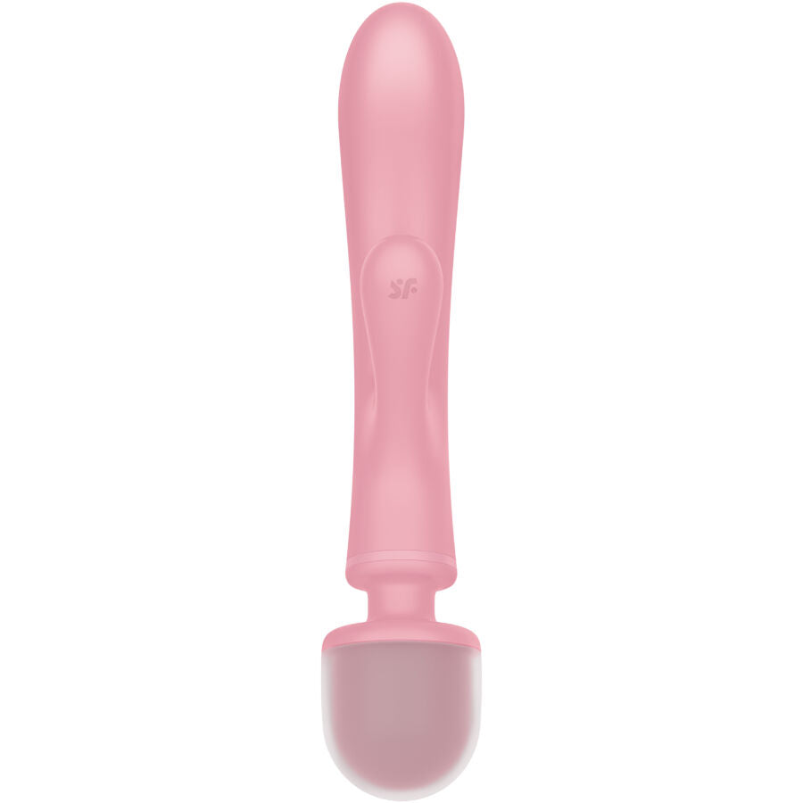 SATISFYER - MASSEUR VIBRATEUR LAPIN TRIPLE LOVER ROSE - 7eme ciel