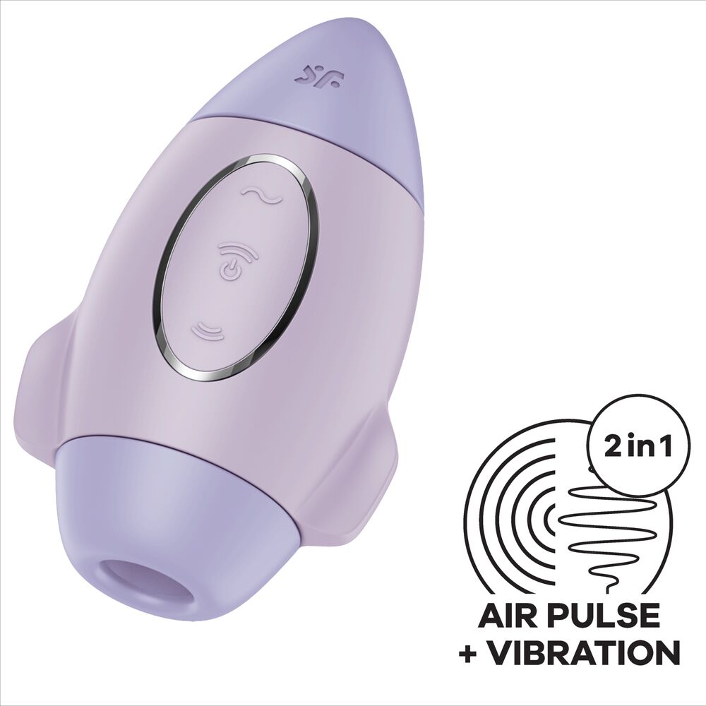 SATISFYER - MISSION CONTROL PETIT VIBRATEUR  DOUBLE IMPULSION LILAS - 7eme ciel