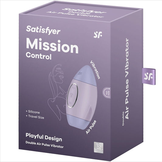 SATISFYER - MISSION CONTROL PETIT VIBRATEUR  DOUBLE IMPULSION LILAS - 7eme ciel