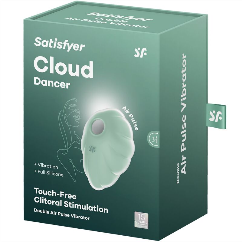 SATISFYER - VIBRATEUR CLOUD DANCER VERT AIR PULSE - 7eme ciel