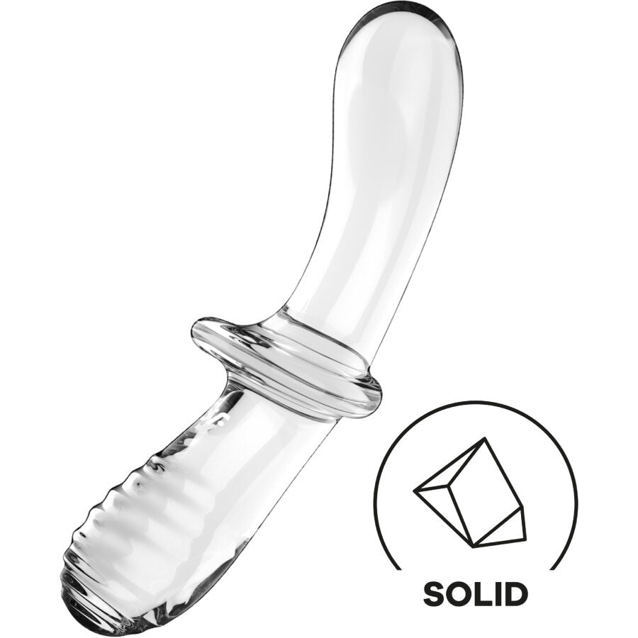 SATISFYER - GODE DOUBLE CRISTAL TRANSPARENT - 7eme ciel