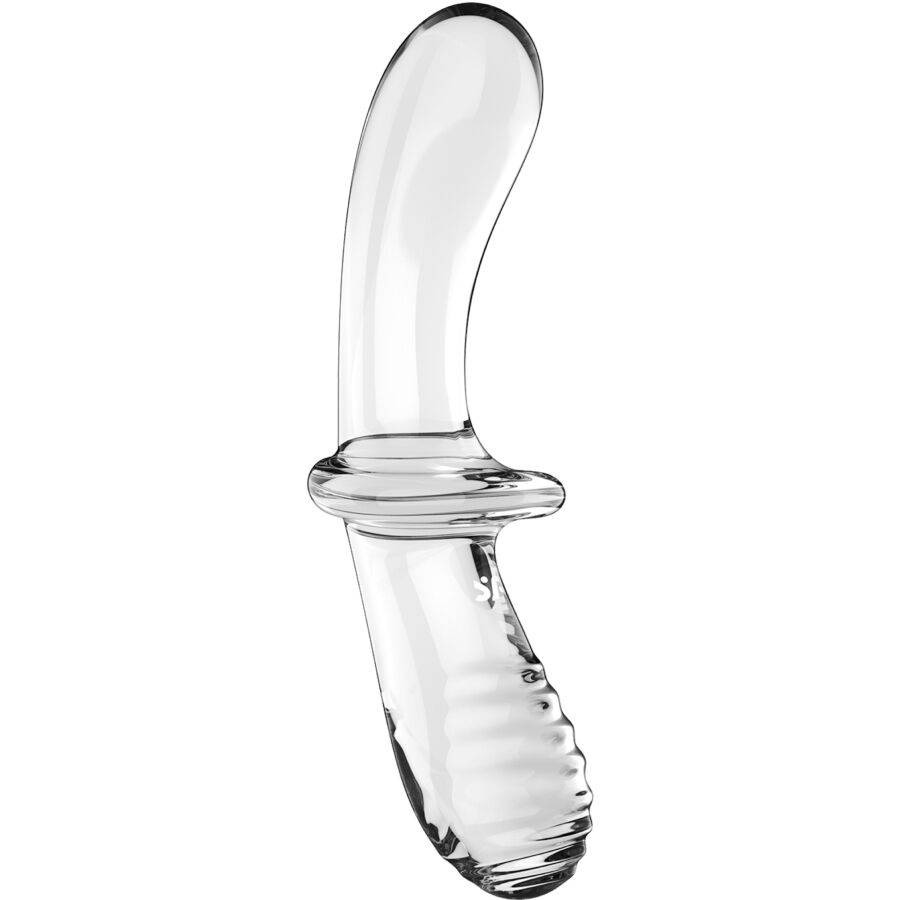 SATISFYER - GODE DOUBLE CRISTAL TRANSPARENT - 7eme ciel