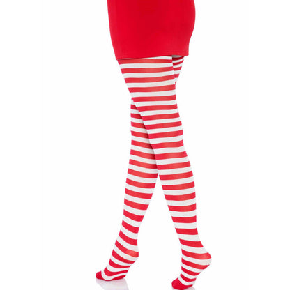 LEG AVENUE - COLLANTS  RAYURES BLANC/ROUGE - 7eme ciel