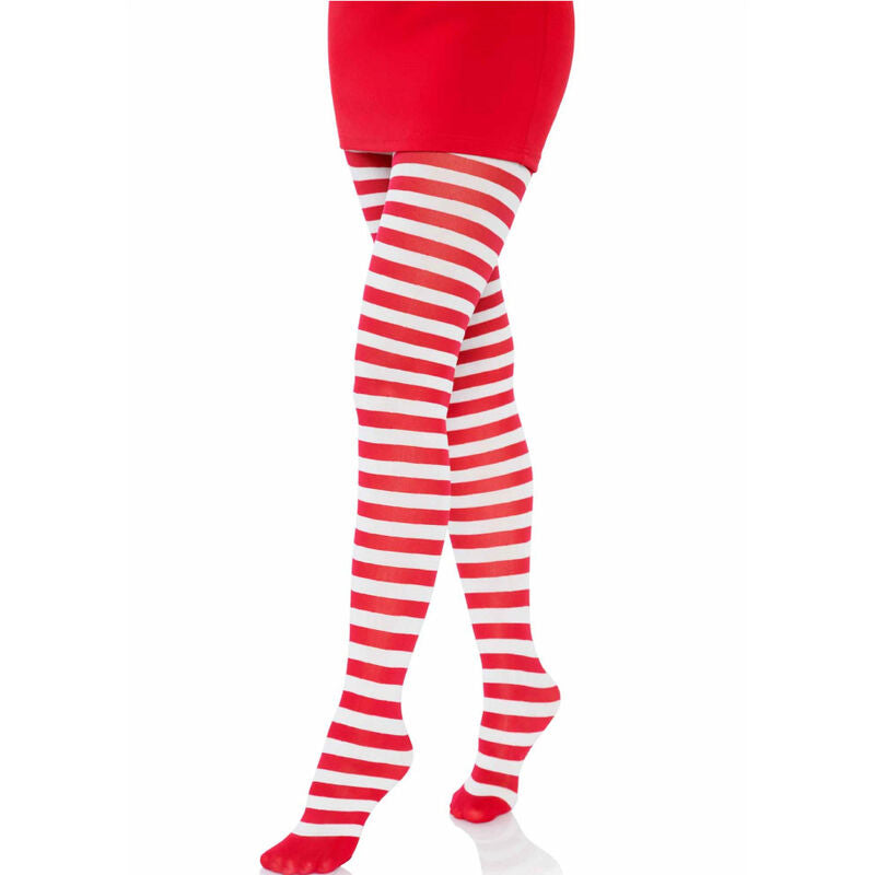 LEG AVENUE - COLLANTS  RAYURES BLANC/ROUGE - 7eme ciel