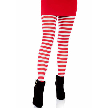 LEG AVENUE - COLLANTS  RAYURES BLANC/ROUGE - 7eme ciel