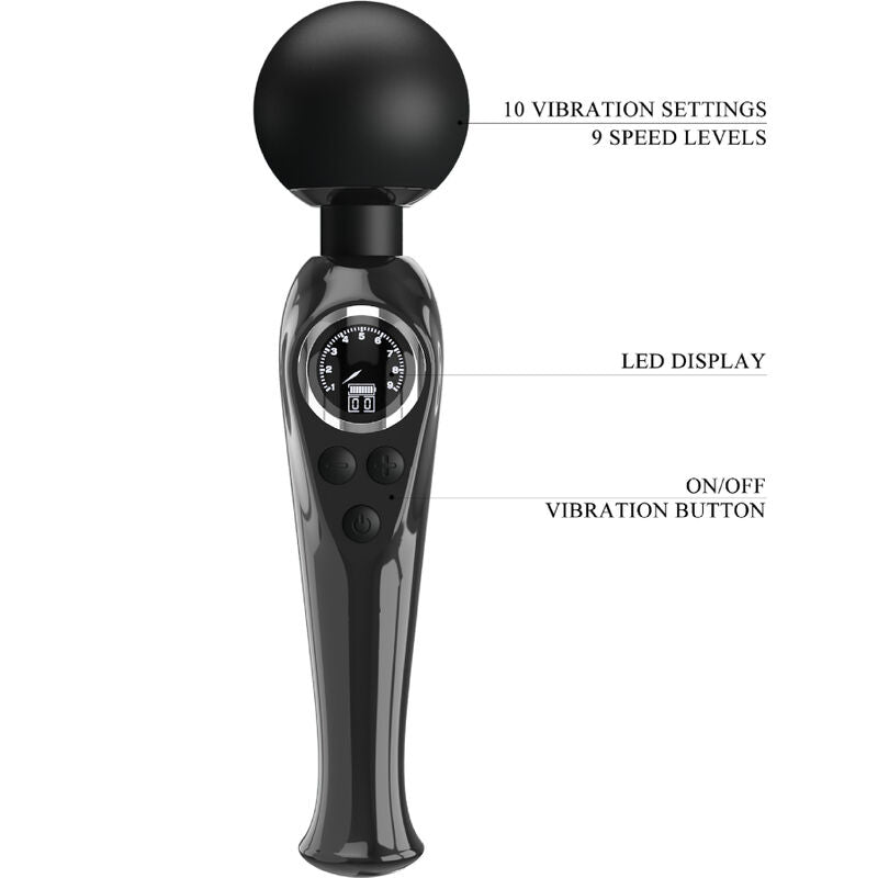 PRETTY LOVE - BAGUETTE VIBRATEUR SKYLER NOIR - 7eme ciel