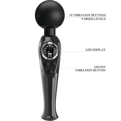PRETTY LOVE - BAGUETTE VIBRATEUR SKYLER NOIR - 7eme ciel