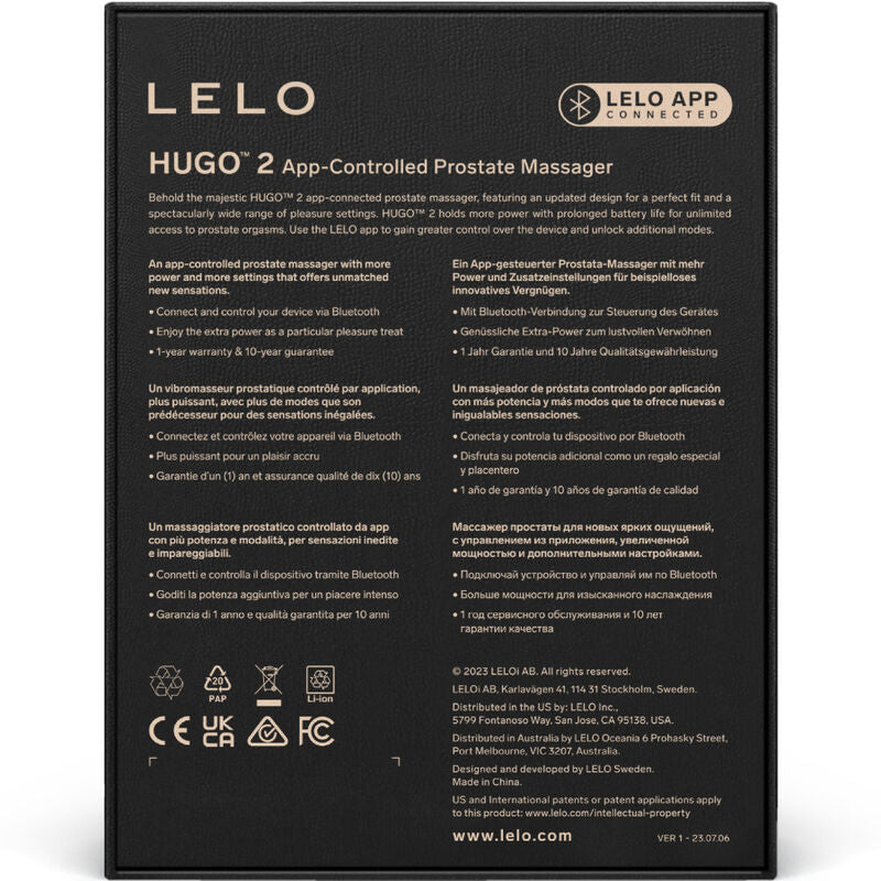 LELO - MASSEUR DE PROSTATE HUGO 2 VERT - 7eme ciel