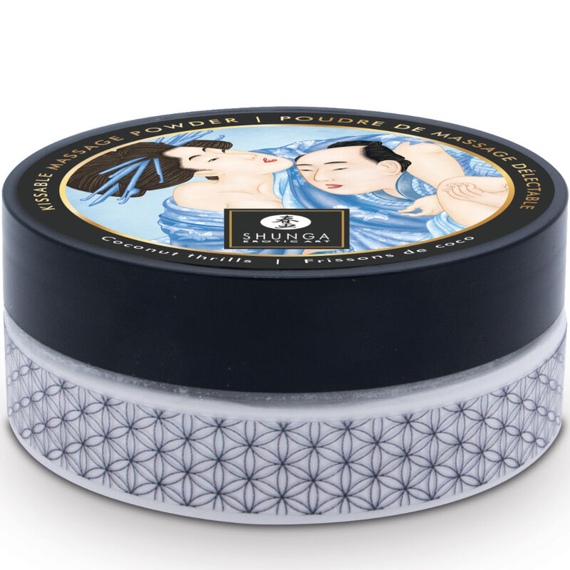 SHUNGA - KIT DE POUDRE DE MASSAGE COMESTIBLE À LA NOIX DE COCO - 7eme ciel