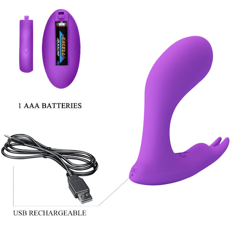 PRETTY LOVE - TÉLÉCOMMANDE À VIBRATION ET PULSATION IDABELLE VIOLET - 7eme ciel