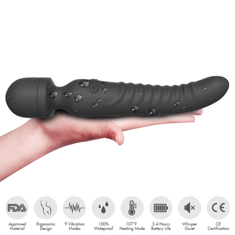 ARMONY - MISSION MASSAGER & VIBRATEUR EFFET CHALEUR NOIR - 7eme ciel