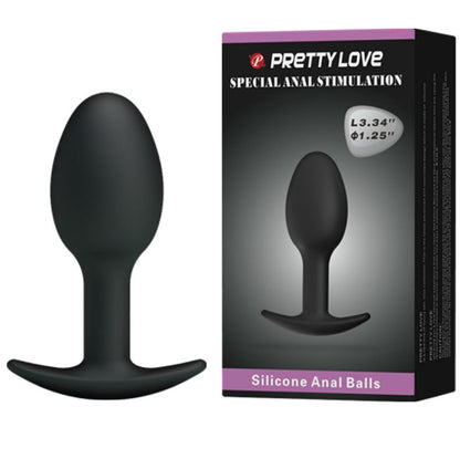 PRETTY LOVE - PLUG ANAL EN SILICONE 6.5 CM NOIR - 7eme ciel