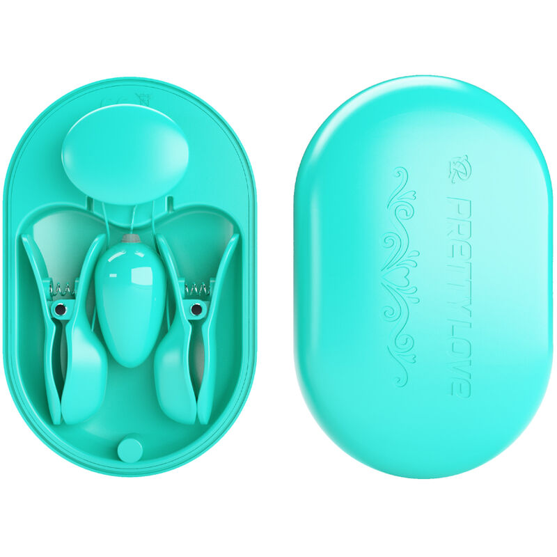 PRETTY LOVE - BOITE SURPRISE PINCE A ELECTRO STIMULATION BLEUE - 7eme ciel