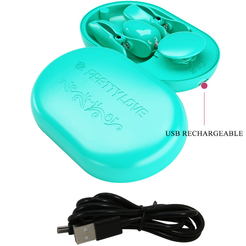 PRETTY LOVE - BOITE SURPRISE PINCE A ELECTRO STIMULATION BLEUE - 7eme ciel